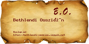 Bethlendi Osszián névjegykártya